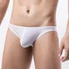 Underpants sexy mens elástico maiô suave roupa interior cintura baixa sólida breve bolsa macia calcinha lingerie masculino sleepwear inferior