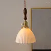 Kronleuchter TEMAR Nordic Messing Pendent Lampe Moderne Schlafzimmer Nacht Retro Keramik LED Restaurant Bar Gang Kronleuchter