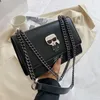 Cartoon Cross-body Bag Fashion Chain Single Shoulder Small Bags Lock Lock Solid Color Versatile Underarm Bag310I