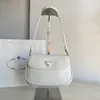 Women's mens pink Designer bag Luxury handbag triangle sling Cleo bag flap underarm tote Leather Shoulder bags mirror quality pochette clutch crossbody Silver Bag