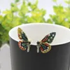 Stud Earrings Summer Women's Fashion Alloy Personality Short Paragraph Butterfly Color Rhinestone Party Accessories Earr