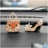 Interior Decorations Car Decor Diamond Purse Air Freshener Outlet Per Clip Scent Diffuser Bling Crystal Accessories Women Girls1 Drop Dh9Lr
