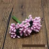 Faux Floral Greenery Candy Box Accessoires perlés avec feuilles de verre Core DIY Mori Femelle Guirlande Mticolor Petites Baies 144 Drop Deliv Otflm