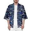 Abbigliamento etnico Taglie forti Stampa di cartoni animati giapponesi Kimono Streetwear Estate Uomo Donna Cardigan Harajuku Abiti tradizionali Beach Haori