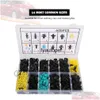 Outils de nettoyage de voiture 605pcs Attaches mixtes Panneau de garniture de porte Pare-chocs Rivet Clips Retenue Push Engine Er Fender Fastener Drop Livraison Aut Dhdq9