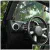 Andra inre tillbehör bil ABS Central Control Dash Board Decoration er Chrome för Jeep Wrangler JK 2007-2010 Drop Delivery Mobi A DHXRV