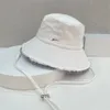 Kvinnors designer hink hatt mäns för sommar högkvalitativ mode khaki fällbara stora fedoror lyxiga kasquette utomhus strand solbrim hattar
