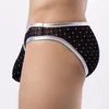 Onderbroeken Sexy Heren Plaid Ultra Dunne Transparante Ardennen Pouch Slips Ondergoed Man Thongs Mesh Glanzend