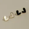 Pendientes de tuerca VOQ Color plata moda coreana en forma de corazón mujer dulce romántica novia joyería de cumpleaños pendiente de regalo