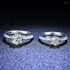 Cluster Rings PT950 Platinum Eternity Real 0.5CT 1CT Moissanite Ring For Women Top D Color VVS1 Diamond Engagement Wedding Band