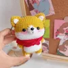 Carrier Crochet Corgi Dog Doll Material Bag Amigurumis Diy Handmade Woven Sticked Söt Little Corgi Ornament Doll Creative Gift