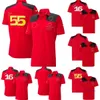 Nowe koszulki mężczyzn i kobiet Formuła pierwsza F1 Polo Odzież Top Red Team Racing Summer Casual Button Up