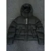Trapstar London Dekodowany z kapturem puffer 2.0 Czarna kurtka haftowa termiczna bluza z kapturem mężczyzn mężczyzn zimowy płaszcz kurtka