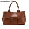 Arco fourre-tout Bottegvenetas sacs à main femmes qualité cuir tissage grande capacité grande taille Plaid Shopper sacs à main227c