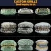 Biżuteria mody Custom Hip Hop w pełni oblasyfikowane okrągłe diament vvs moissanite grillz dla męskich