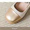 Spring and Autumn Women's Shoes Women's Casual Leather Shoes Korean Mary Jane Cricket and Professional Clothing High Heels 41-43 240123