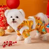 Ropa para perros Traje Tang Ropa para mascotas Suéter de invierno Ropa de año chino Cheongsam rojo Teddy Than Bear Dress