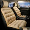 Housses de siège de voiture Ers 5 couleurs P Coussin chaud d'hiver Coussin antidérapant doux Épais Veet Er Motive Accessoire d'intérieur Drop Delivery Automobiles Dhwpx