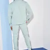 Veste pour hommes Pantalon cargo Ensemble avec bouton de poche Printemps Automne Bleu Survêtement de haute qualité Couleur unie Mode masculine 2 pièces Costume 240123