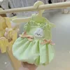 Vestuário para cães Urso Bowknot Roupas Vestido Suspensórios Roupas para animais de estimação Cães Kawaii Verde Princesa Saia Roupas Primavera Verão Moda Ropa Perro