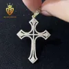 Gorąca sprzedaż Raper Cross Wiselant 5A Cubic Zirconia Diamond Ice Out Hihop wisiorek mosiądz religijny wisiorek na naszyjnik