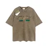 Męski projektant gu T-shirt vintage retro myjnia koszula luksusowa marka T koszule damskie krótkie rękaw T-koszulka letnie koszulki przyczynowe Hip Hop Tops