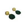 Botega Veneta – boucles d'oreilles de styliste pour femmes, boucles d'oreilles rondes vertes géométriques de marque, visage de paysage en émail de haute qualité, nouvelle collection 21