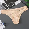 Unterhosen Herren Ice Silk Big Pouch Unterwäsche Bikini Hombre Dessous Männliche Höschen Slips Ropa Interior Niedrige Taille Jungen Weich