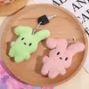 Porte-clés INS Simple Vert Rose Mignon Oreilles Courbées Porte-clés Y2K Premium Sensation Polyvalent Anneau Belle Kawaii Accessoires Suspendus