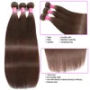 Chocolate Brown Bone Straight Human Hair Bundles 1032 Remy 100% Virgin Human Hair #4 Brazilian Hair Weave 1 3 4 Bundles 240118