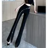 Women's Pants WDMSA High Waist Women Korean Fashion Sexy Zipper Flared Trousers Black Slim For Street Clothing