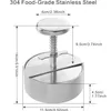 조정 가능한 햄버거 패티 메이커 스테인레스 스틸 햄버거 프레스 패티 제조 금형 그릴 그리드 고기 도구 주방 액세서리 240118