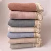 Couvertures bébé Swaddle Born literie coton gaufre gland réception couverture d'emballement articles infantile sieste lit poussette couverture