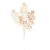 Decorative Flowers 82CM Artificial Ginkgo Leaf Gold Eucalyptus Home Accessories Year Lucky Bucket Flower Material