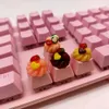 Claviers 4 pièces/ensemble capuchons de touches pour capuchons de clavier mécaniques accessoires de décoration de jeu mignon modèle de gâteau à la crème conception personnalisée rose PBT Keycap YQ240123