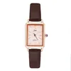 Women simple fashion retro Luxury Glitter small square belt quartz watch montre de luxe gifts A1