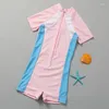 Women's Swimwear 2024 Children's One Piece Swimsuit Sunscreen Quick-Dry Baby Surfing Suit For Boys Girls Toddler Bathing