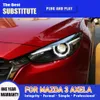 ل Mazda 3 Axela LED المصباح الأمامي 17-19 رأس السيارة مصباح الدفق الديناميكي إشارة انعطاف عالي الحزمة الملاك العيون العدسة