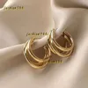 2024 Studdesigner Fashion Metal Punk Round Hoop Shape For Women Lady Trendy 3 Färg Dingle Birthday Wedding Party Ear Jewelry Presentörhängen