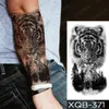 Waterproof Temporary Tattoo Sticker Forest Lion Tiger Bear Flash Tattoos Women Leopard Wolf Crown Body Art Arm Fake Tatoo Men 240122