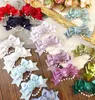 Hair Accessories Sweet Lolita Clips For Girls 1 Pair Romantic Rose Beading Bow