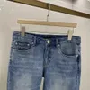 Jean classique de styliste pour hommes, nouveau lettrage imprimé, triangle de l'industrie lourde, élastique, droit, pantalon de lavage