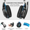 Fones de ouvido G2000 Gaming Headset Experiência de áudio imersivo com microfone com cancelamento de ruído Luzes LED Soft Memory Earmuffs J240123