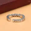 Bagues de cluster Creative Mignon Graffiti Argent 925 Couple Bague Vintage Fun Mode Charme Pour Femmes Fête Bijoux Cadeaux À Petite Amie