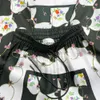 Australijski designerski zestaw spodni, modny 2024, jedwabna, swobodna koszula z krótkim rękawem z szerokimi nogawkami i długimi talią