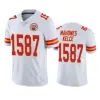 Groothandel op maat gemaakte voetbalshirts Kansas''City''Chiefs''Men 87 Travis Kelce 10 Isaih Pacheco 15 Patrick Mahomes Dames Jeugd Wit Vapor Limited Jersey