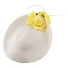 Berets Kenducky Big Hair Fascinator für Prom Cocktail Hüte Elegante Frauen Fedora Wunderschöne Dame Fancy Schöne Rose Blume Kopfbedeckung