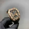 Mechanika mężczyzn Tiger Watch Luksusowe Riccha's Męskie Dragon Flheel Mechanical MECHANICAL WIERT ZEGA ZEGÓLKO BUSKA Naturalny Butterfly 42 mm Wysoka jakość