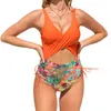 Maillots de bain pour femmes Femmes Bikini Romper Sans manches Hors-épaule Col V Natation Été Plage Dames Mode Sportswear