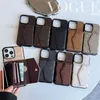 Top Leather Designer Phone Cases For iPhone 15 Plus 14 Pro Max 13 12 11 XR 14Plus 8P Fashion Wristband Print Cover Luxury Card Holder Pocket Multi-functional Wallet Case